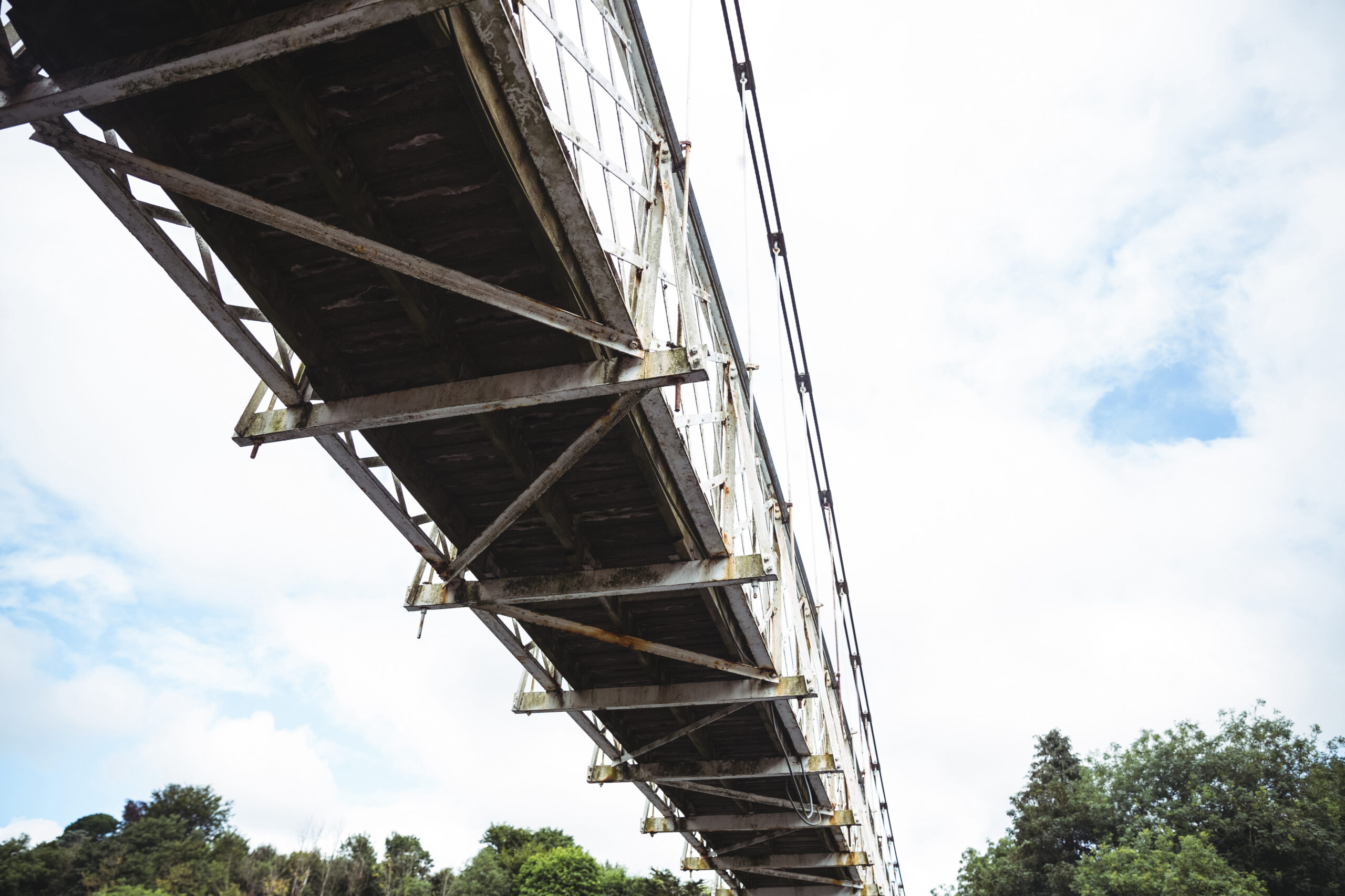 Low angle view of old bridge, backgrounds